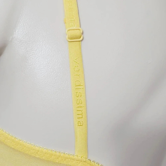 Verdissima Semi Sheer Mesh Balconette Underwire Bra SIZE 36 Yellow (No cup size - Picture 4 of 5